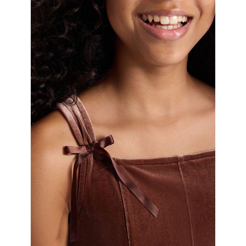 Weekend Academy Girls Sleeveless Velour Corset Dress Sizes 4-18