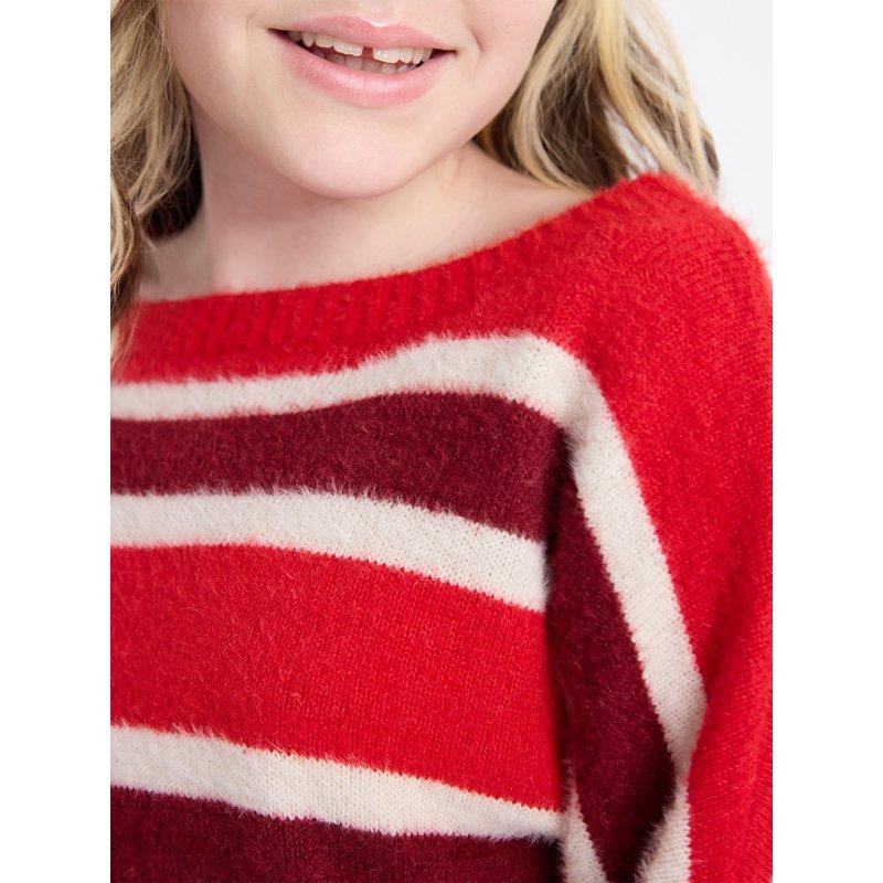 Weekend Academy Girls Striped Sweater With Long Sleeves Sizes 4-18