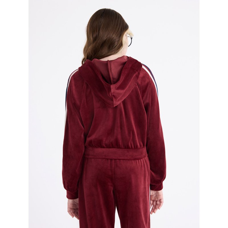Weekend Academy Girls Velour Full Zip Hoodie Size 4-18