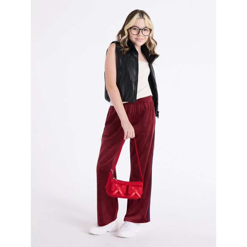 Weekend Academy Girls Velour Track Pants Size 4-18