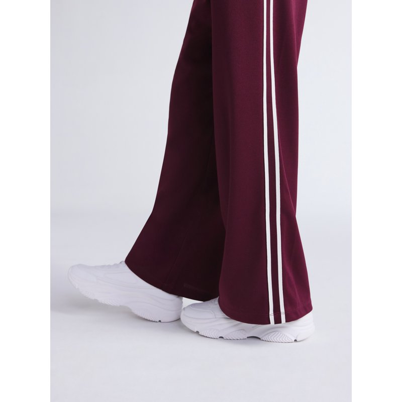 Weekend Academy Girls Wide Leg Track Pants With Side Stripes Sizes 4-18