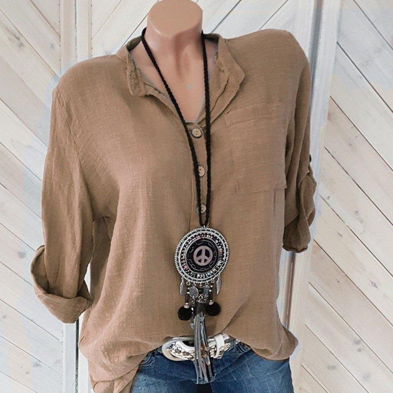 Weikingp Cooling Shirts For Women Oversized Tshirts For Women Tunic Tee Dressy Tee Shirts For Women Three Quarter Sleeve Tee Shirts For Women Brown 3XL Clearance