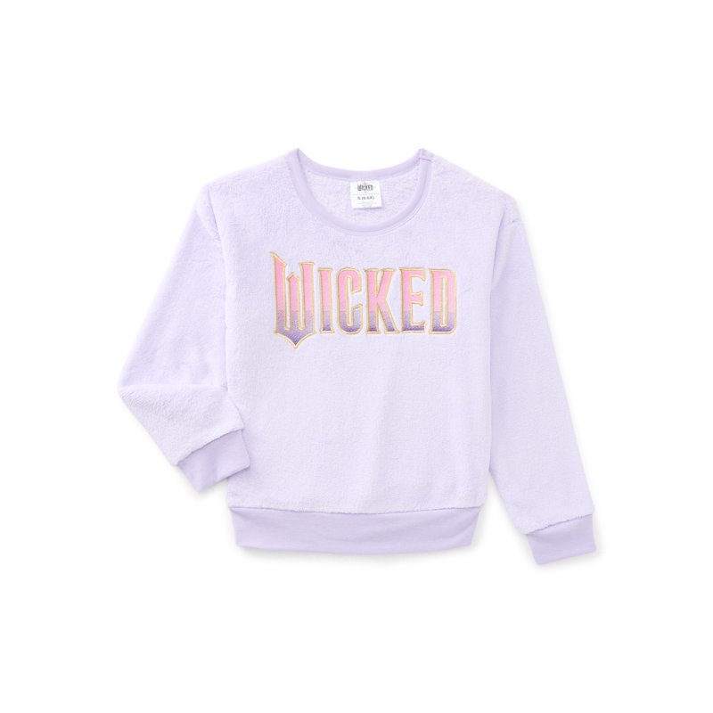 Wicked Girls Graphic Plush Sweatshirt with Embroidery Sizes 4-16