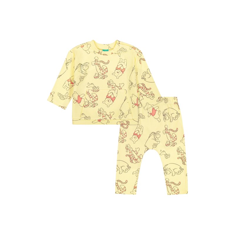 Winnie The Pooh Baby Boy 2 Piece Rib Pant Set Sizes 0/3 Months-24 Months