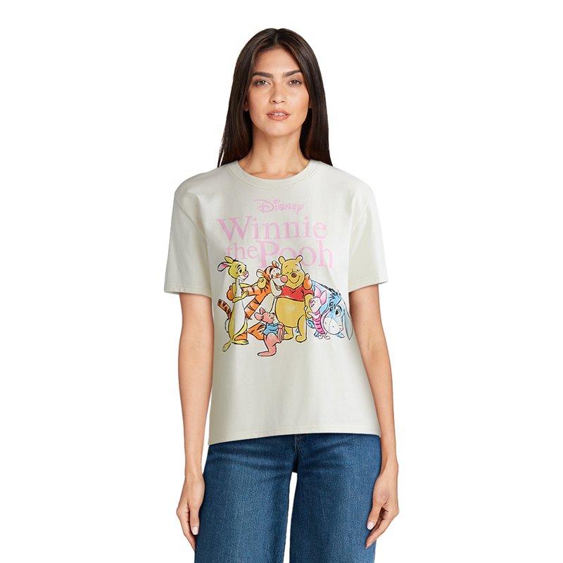 Winnie the Pooh Women’s Graphic Tee with Short Sleeves Sizes XXS-XXL