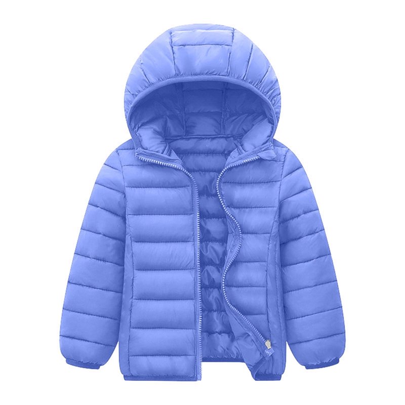 Winter Coats for Boys Kids Puffer Jacket with Pocket Zip up Hooded Coat Long Sleeve Windproof Child Winter Coat for Kids 4-5 Years