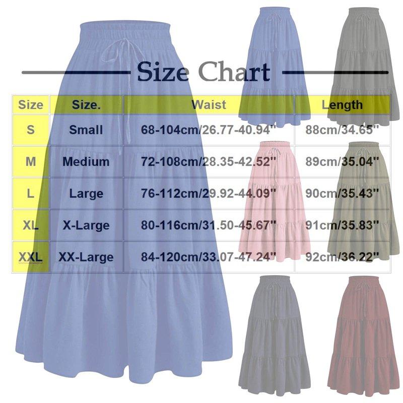 Women's Summer Sexy Fashion Solid Color Drawstring Elastic Waist Skirt