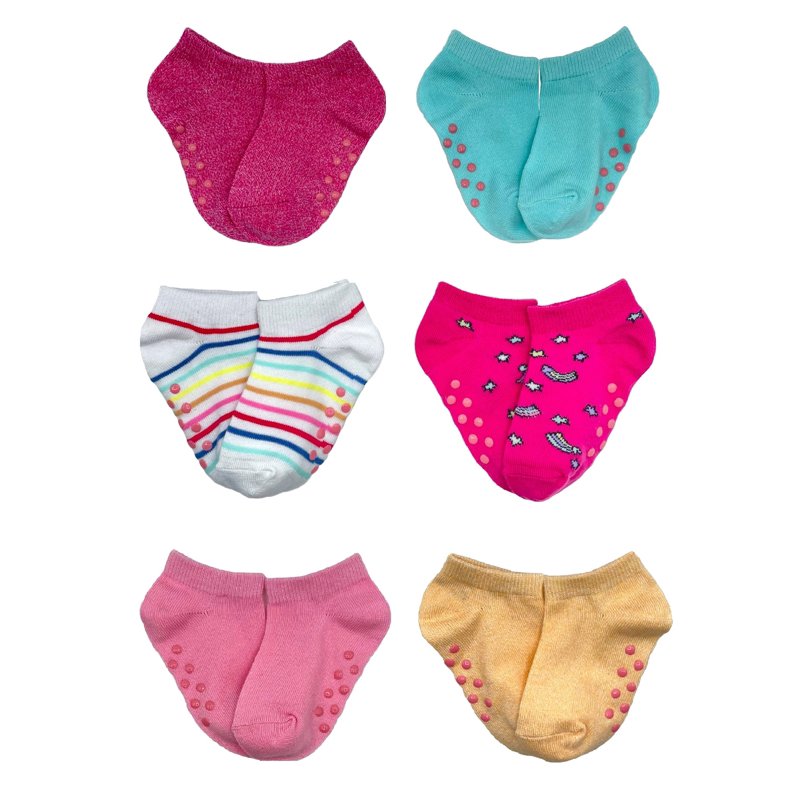 Wonder Nation Baby And Toddler Ankle Socks 6-Pack Sizes 0M-18M