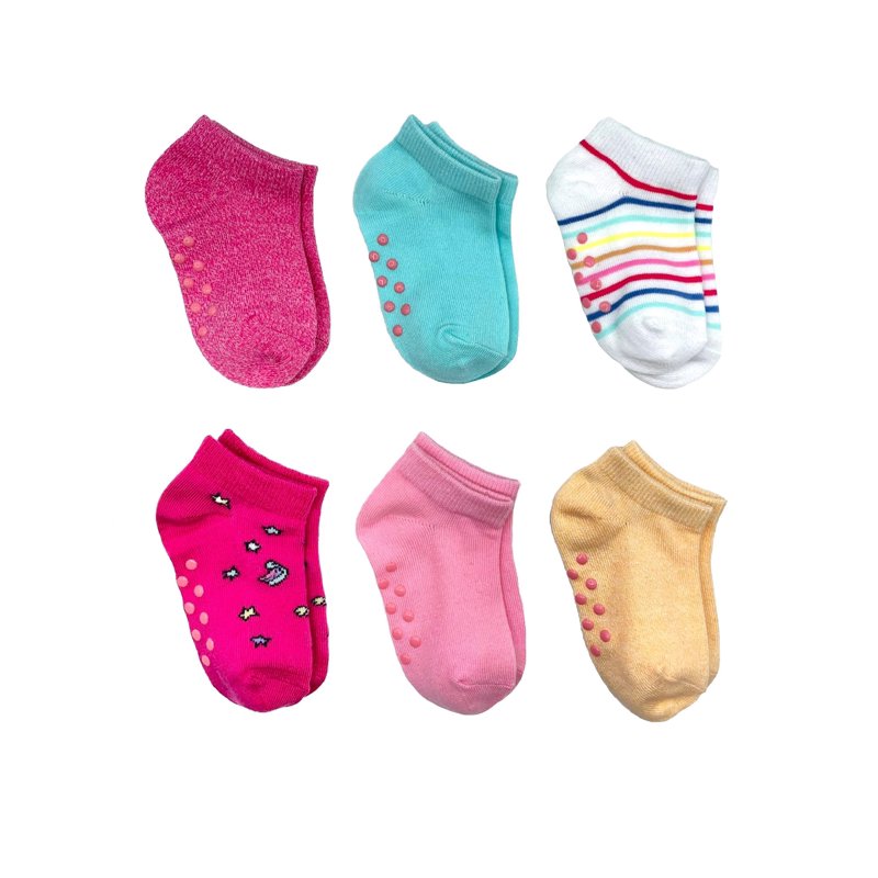 Wonder Nation Baby and Toddler Ankle Socks 6-Pack Sizes 0M-18M
