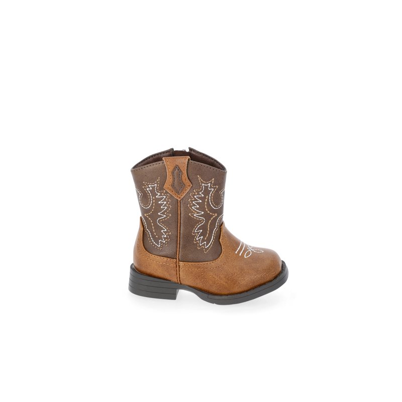 Wonder Nation Baby Boys Faux Leather Western Boots