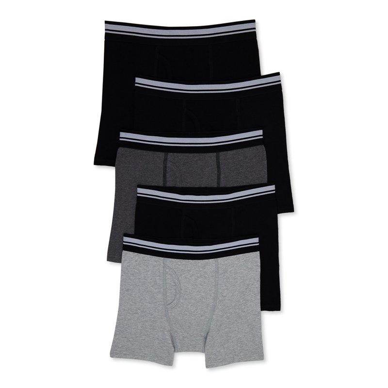 Wonder Nation Boys Cotton-Stretch Boxer Briefs 5-Pack Sizes S-XL
