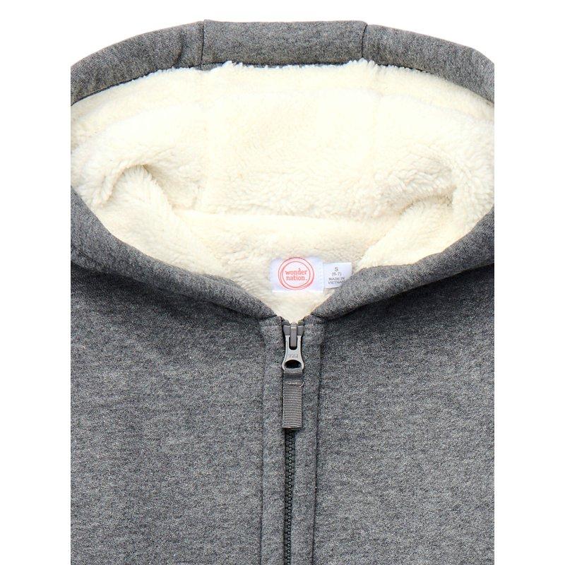 Wonder Nation Boys Kid Tough Hoodie With Long Sleeves Sizes 4-18 & Husky