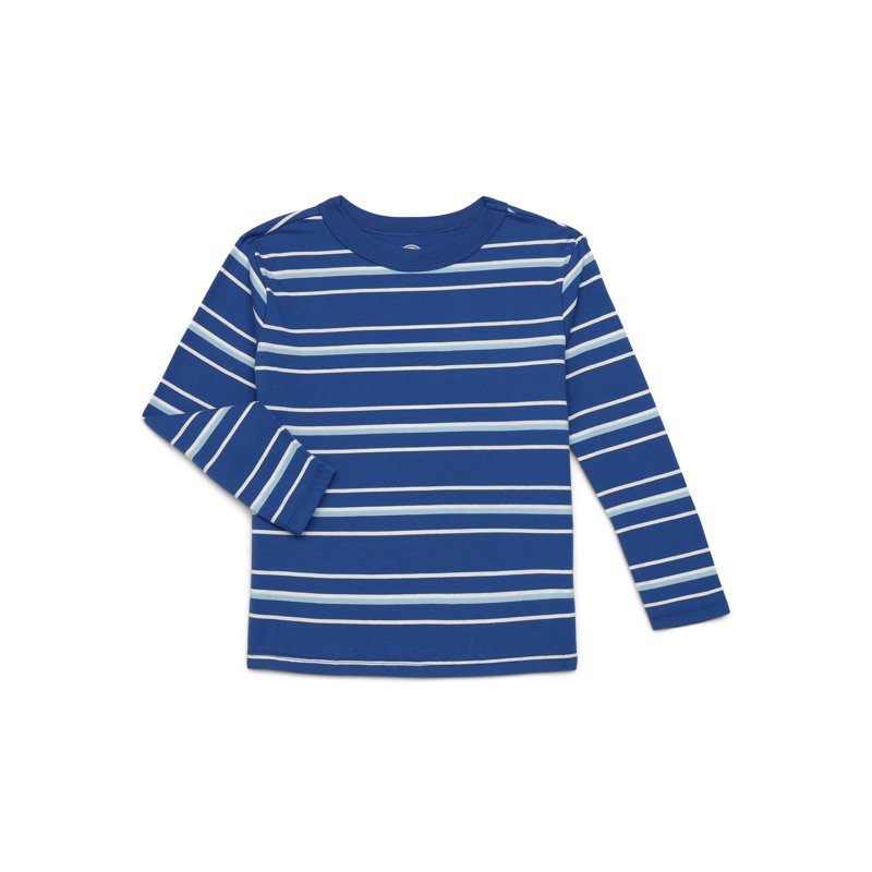 Wonder Nation Boys' Long Sleeve Stripe Tee Sizes 4–18 & Husky