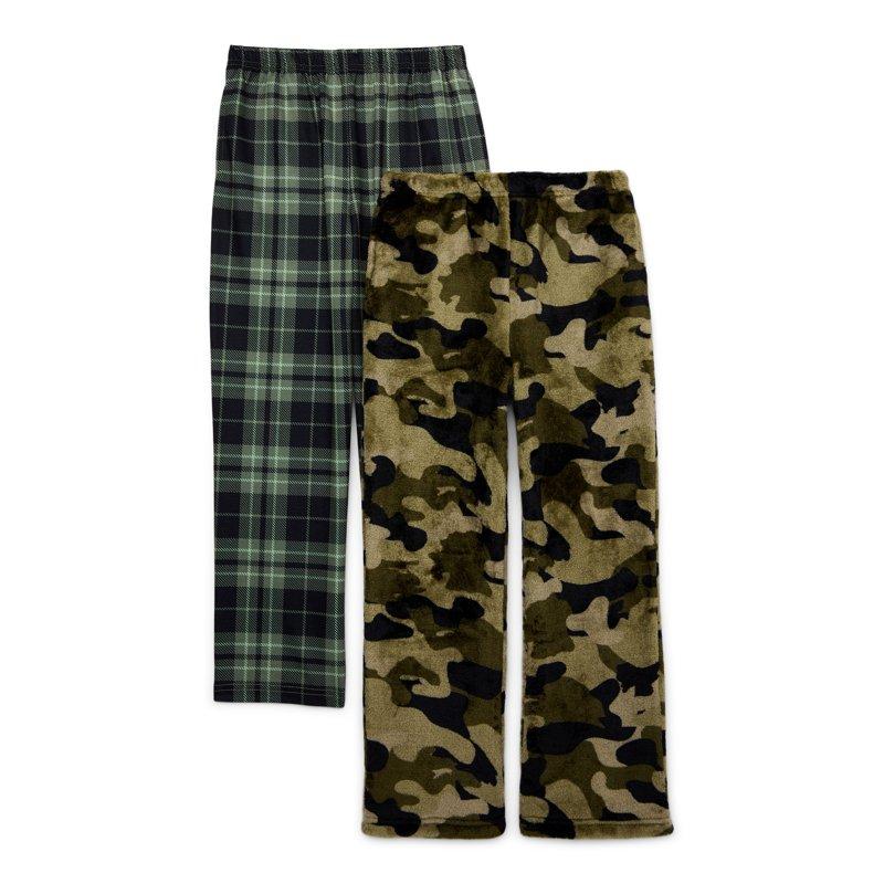 Wonder Nation Boys Lounge and Cozy Sleep Pants with Pockets 2-Pack Sizes 4-18 Plus Husky