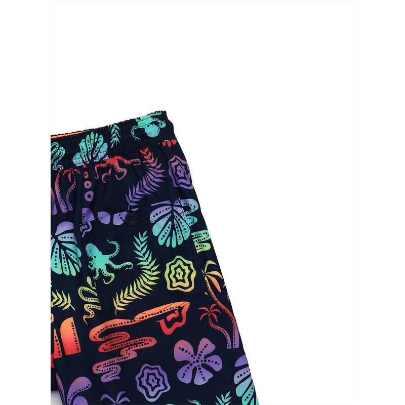 Wonder Nation Boys Quick Dry Rigid Swim Trunks With UPF 50+ Sizes 4-18 & Husky