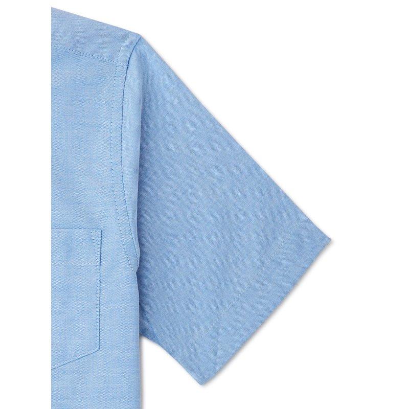 Wonder Nation Boys School Uniform Short Sleeve Button-Up Oxford Shirt Sizes 4-18