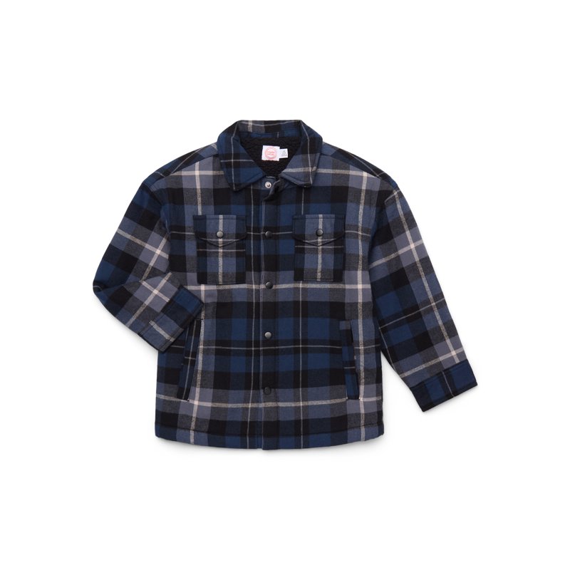 Wonder Nation Boys Shacket with Long Sleeves Sizes 4-18 & Husky