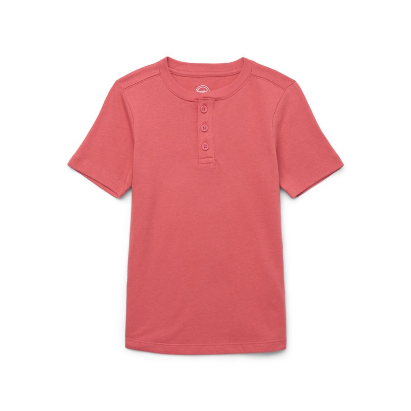 Wonder Nation Boys Short Sleeve Henley T-Shirt Sizes 4-18