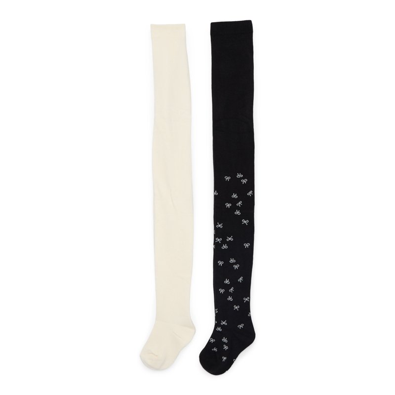 Wonder Nation Girls Bow Tights 2-Pack Sizes S-L