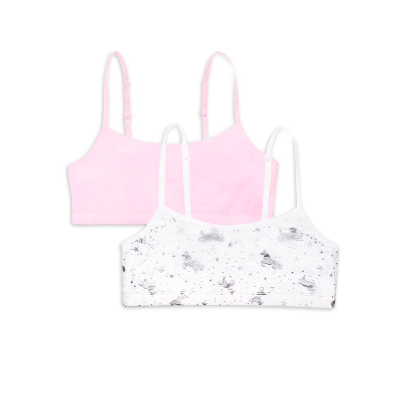 Wonder Nation Girls Cotton Bra 2-Pack Sizes S-XXL