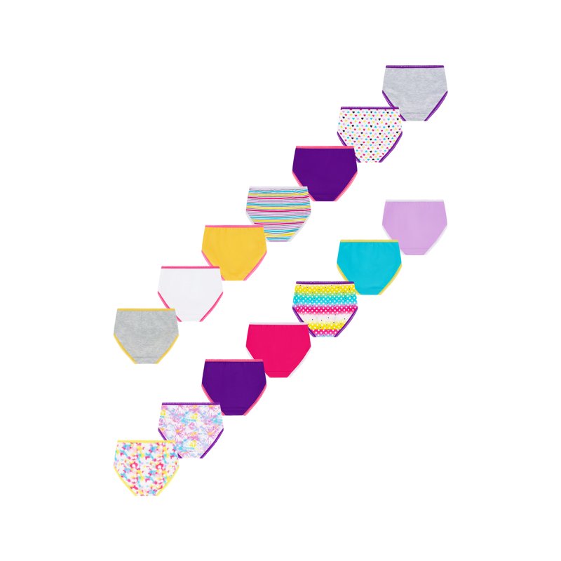 Wonder Nation Girls Cotton Brief Underwear 14-Pack Sizes 4-18