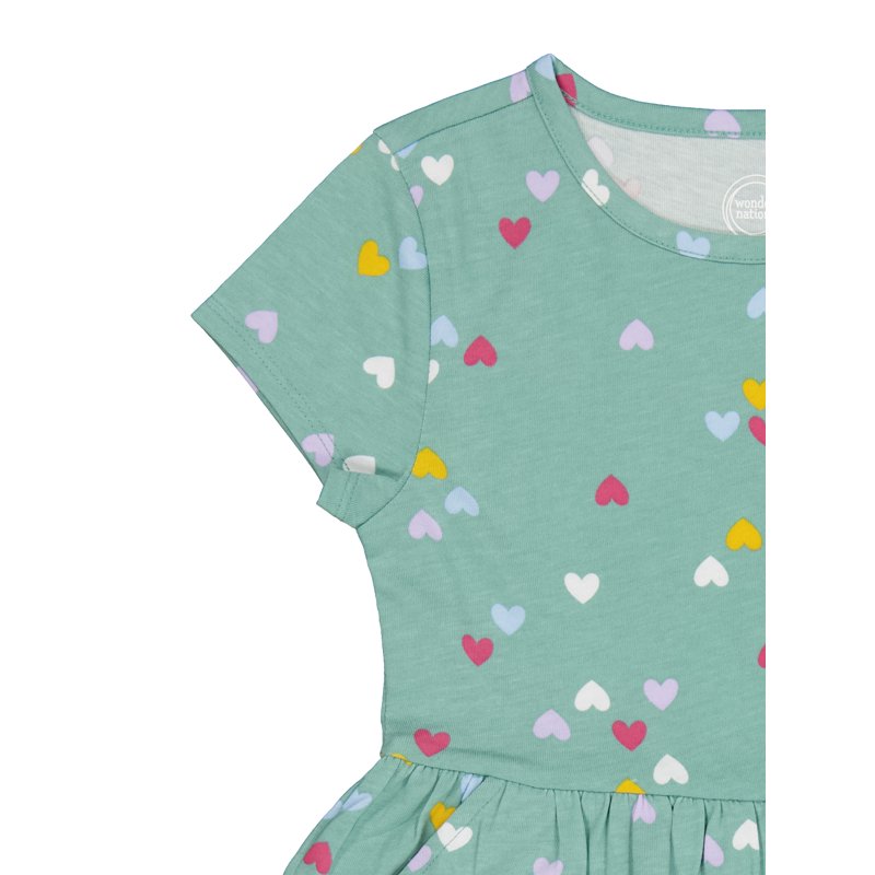 Wonder Nation Girls Dress And Biker Shorts Set 2-Piece Sizes 4-18 & Plus