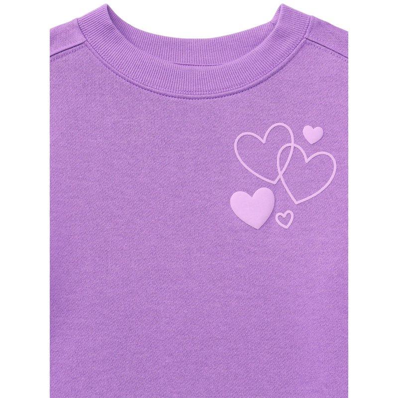 Wonder Nation Girls Fleece Pullover Sweatshirt Sizes 4-18 & Plus