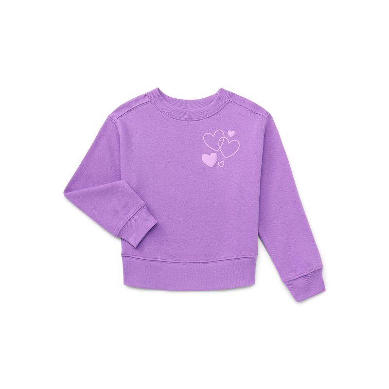 Wonder Nation Girls Fleece Pullover Sweatshirt Sizes 4-18 & Plus