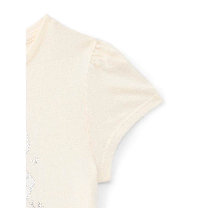 Wonder Nation Girls Gathered Shoulder Tee With Short Sleeves Sizes 4-10