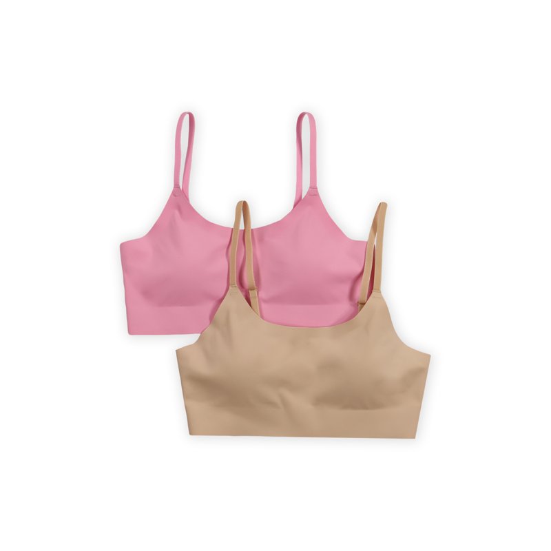 Wonder Nation Girls Invisible Scoop Neck Bra 2-pack Sizes (XS-XXL)