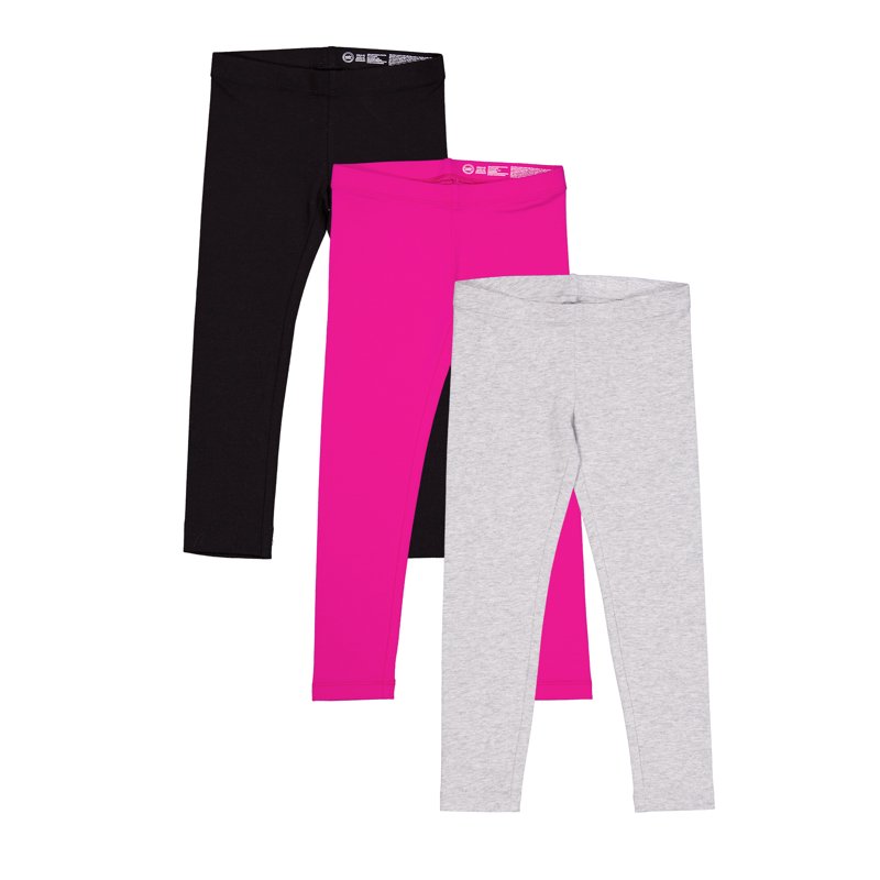 Wonder Nation Girls Kid Tough Leggings 3-Pack Sizes 4-18 & Plus