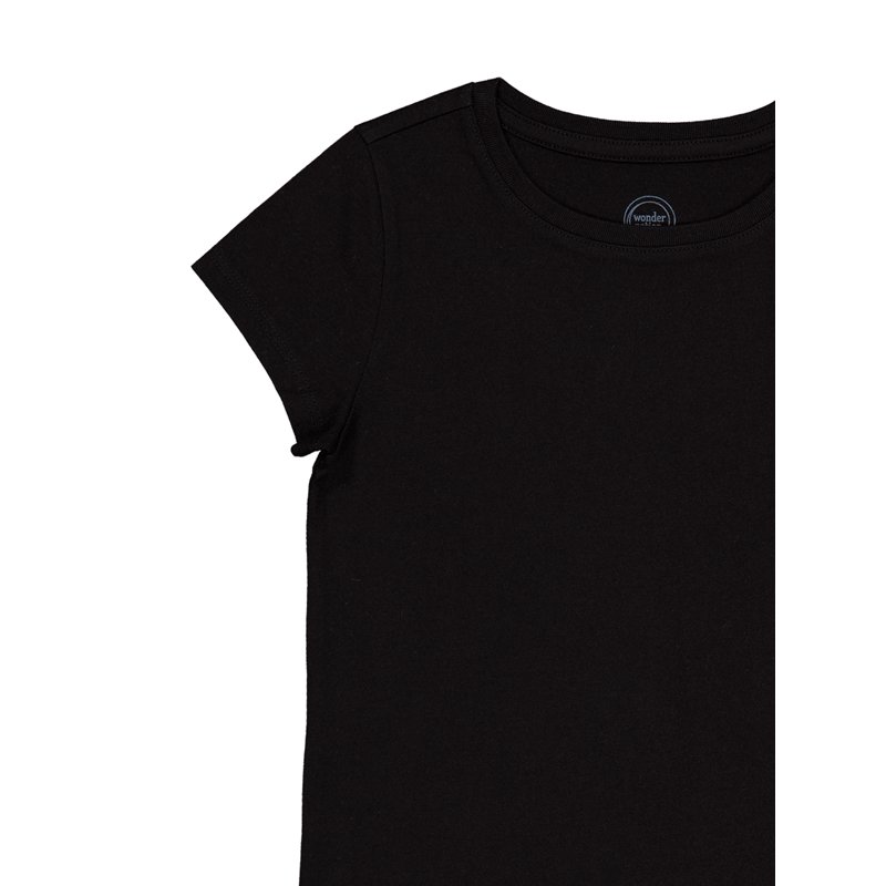 Wonder Nation Girls Kid Tough Tee With Short Sleeves Sizes 4-18 & Plus