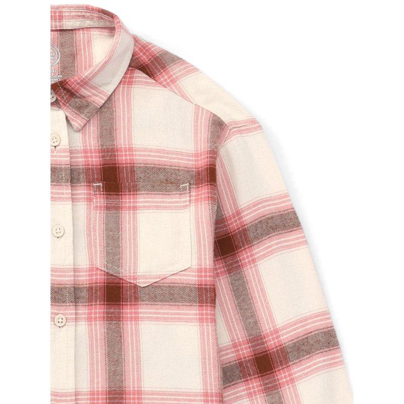 Wonder Nation Girls Long Sleeve Flannel Shirt Sizes 4-18 & Plus
