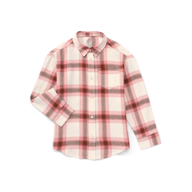 Wonder Nation Girls Long Sleeve Flannel Shirt Sizes 4-18 & Plus