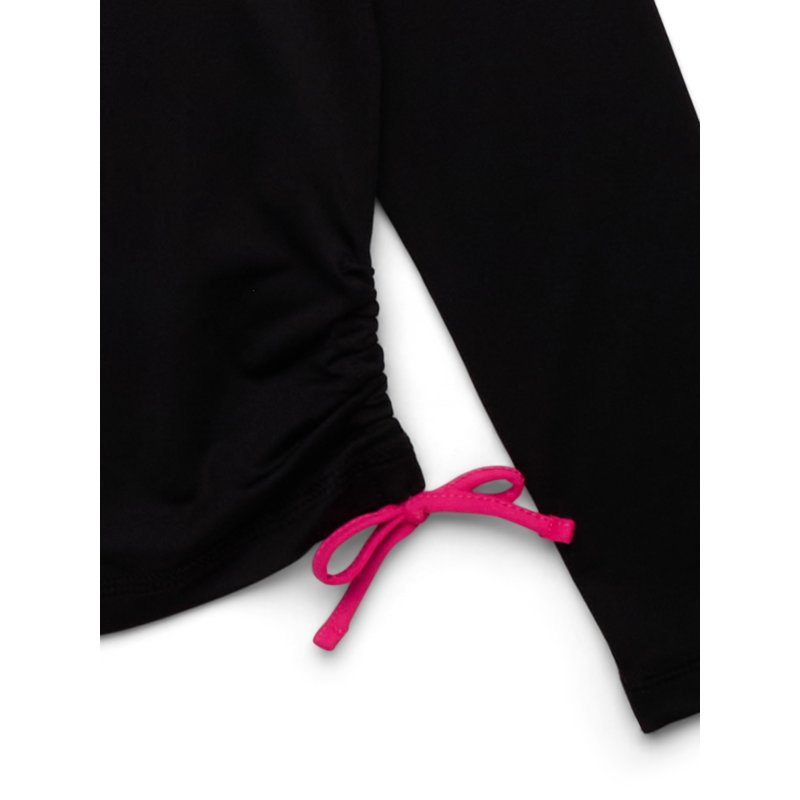 Wonder Nation Girls Long Sleeve Rash Guard With Side Tie And UPF 50+ Sizes 4-18 & Plus