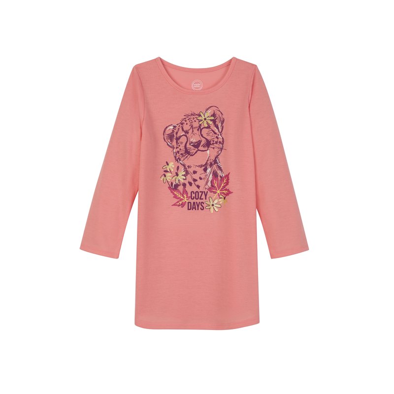 Wonder Nation Girls Long Sleeve Sleep Gown Pajama Sizes 4-18 & Plus