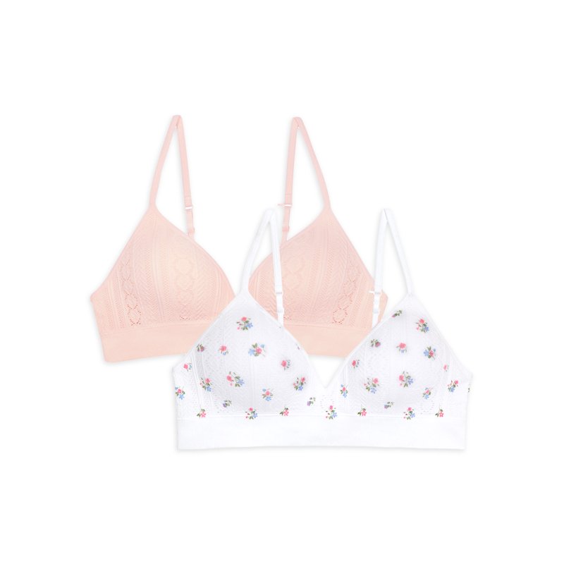 Wonder Nation Girls Longline Bra 2-Pack