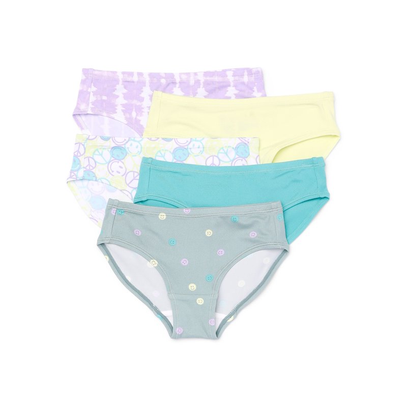 Wonder Nation Girls Premium Hipster Underwear 5-Pack Sizes S-XL