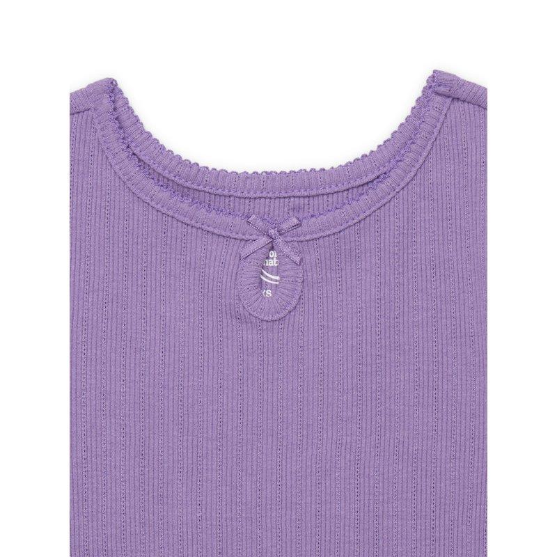 Wonder Nation Girls Ribbed Pointelle Keyhole T-Shirt Sizes 4-18 & Plus