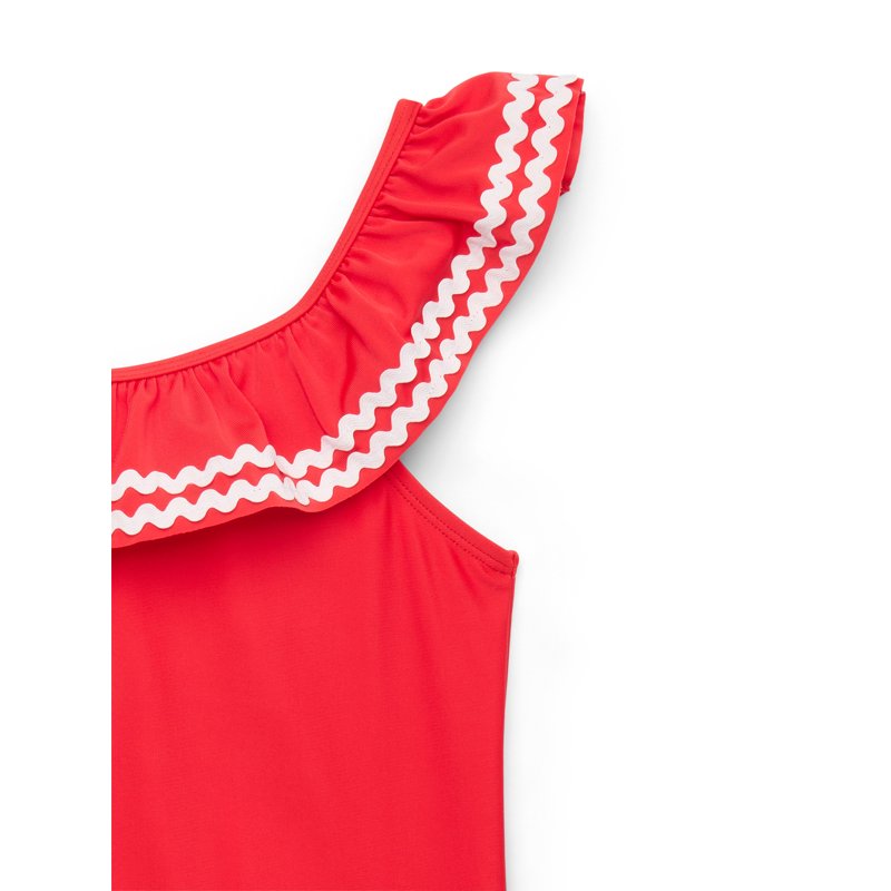 Wonder Nation Girls Ruffle Smocked Tankini Top And Bikini Bottoms Swim Set With UPF 50 2-Piece Sizes 4-16