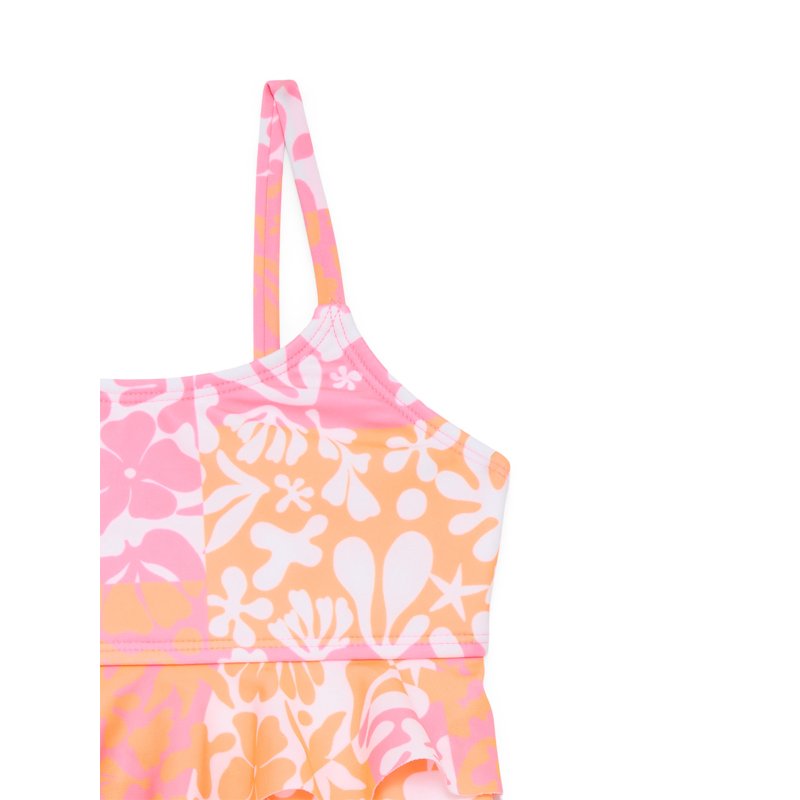 Wonder Nation Girls’ Ruffle Tankini Swimsuit 2-Piece Sizes 4-16 & Plus
