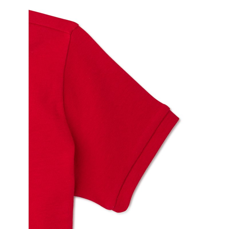 Wonder Nation Girls School Uniform Interlock Short Sleeve Polo Shirt 4-Pack Sizes 4-18