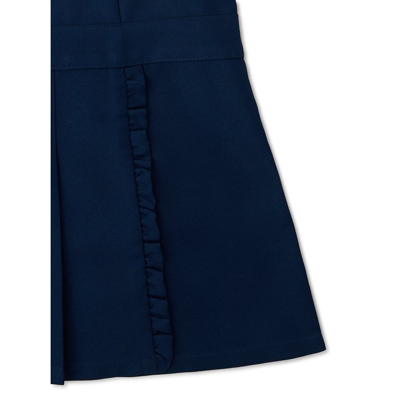 Wonder Nation Girls School Uniform Pleated Ruffle Jumper Dress Sizes 4-16 & 8-20 Plus