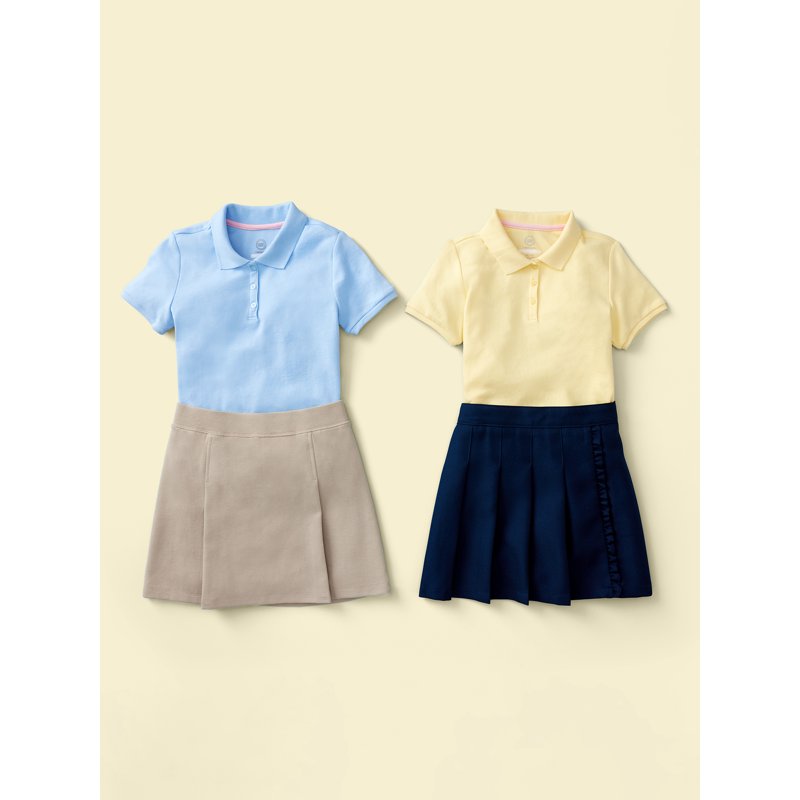 Wonder Nation Girls School Uniform Stretch Ponte Knit Scooter Skirt Sizes 4-16 & 8-18 Plus