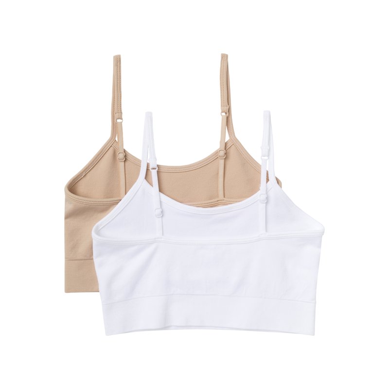 Wonder Nation Girls' Seamless Brami Recycled Bra 2-Pack Sizes XS-2XL