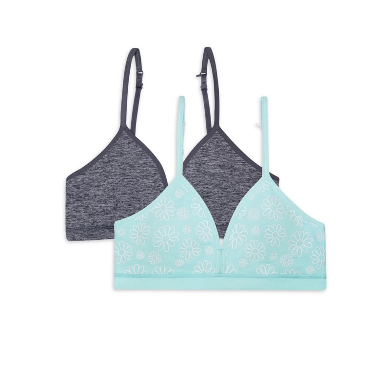 Wonder Nation Girls Seamless Lightly Lined Bralette 2-Pack Sizes 28-38