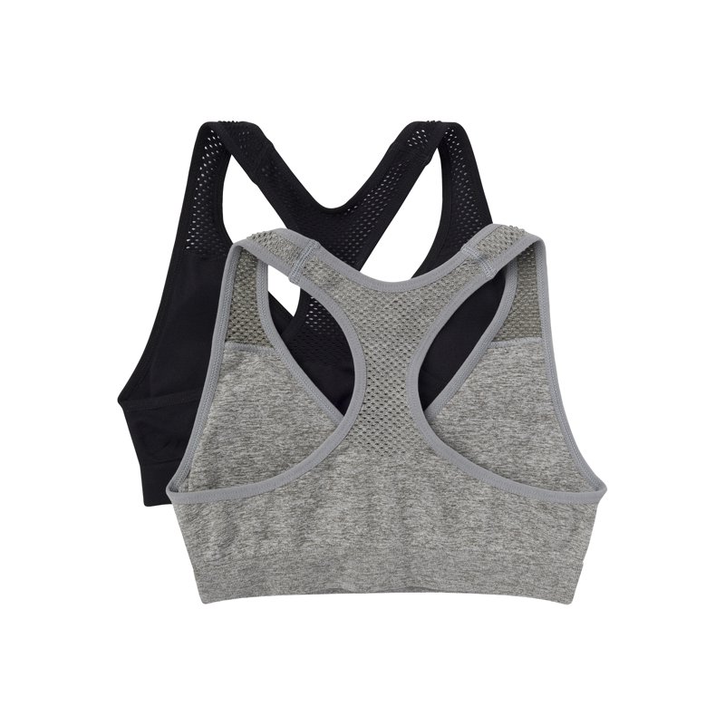 Wonder Nation Girls' Seamless Racerback Recycled Sports Bra 2-Pack Sizes XS-XXL