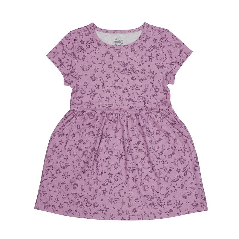 Wonder Nation Girls Short Sleeve Play Dress Sizes 4-18 & Plus