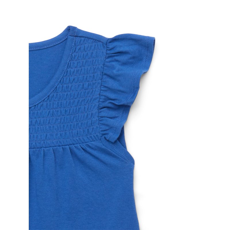 Wonder Nation Girls Smocked Flutter Sleeve Top Sizes 4-18 & Plus