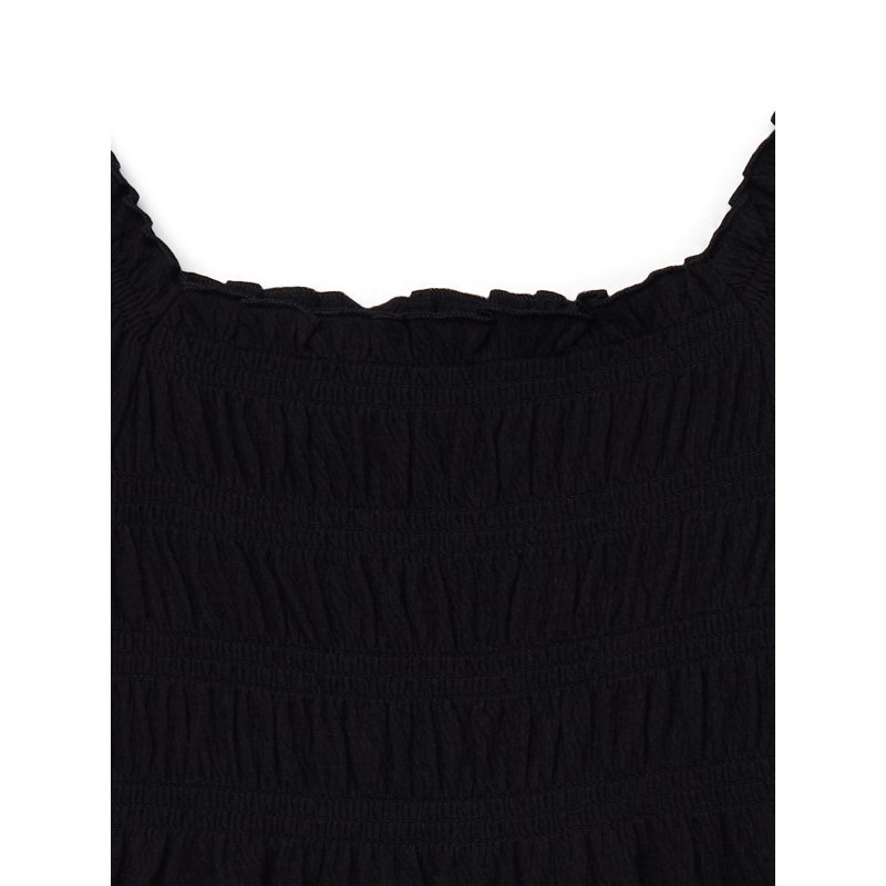 Wonder Nation Girls Smocked Puff Sleeve Top Sizes 4-18 & Plus